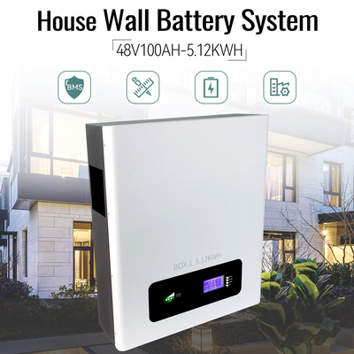 5 킬로와트시 48V 100Ah 51.2v 리튬 벽 배터리 에너지 저장 LiFePO4 리튬 건전지 팩