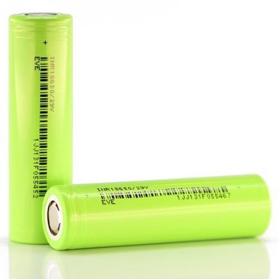 에아이크를 위한 18650 베터리 셀 2900mAh 3.7V NCM 전날 리튬 이온 셀 라이트 그린