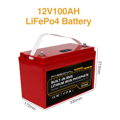 에너지 저장 전기 지게차 EV 스쿠터 Ｅ 자전거를 위한 12V 100Ah LiFePO4 리튬 건전지 팩