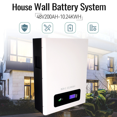 10 킬로와트시 48V 200Ah 51.2v LiFePO4 리튬 건전지 팩 벽걸이형