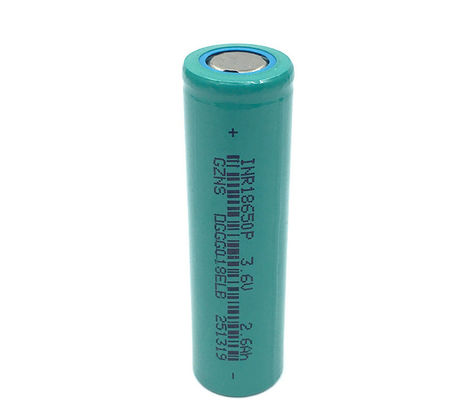 전기 자동차 전동 공구를 위한 2600MAh NCM 3.7 볼트 3C 18650 배터리 셀