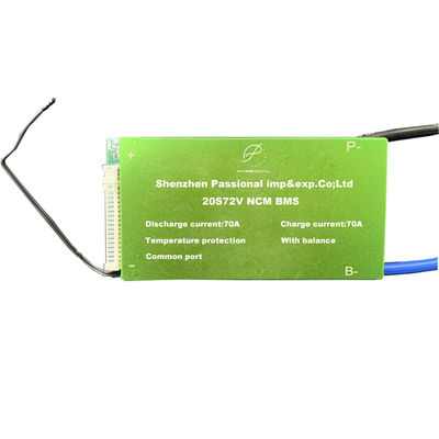 24S 72V 70A LiFePO4 배터리 BMS 공통 포트 PCB 125*63*16MM