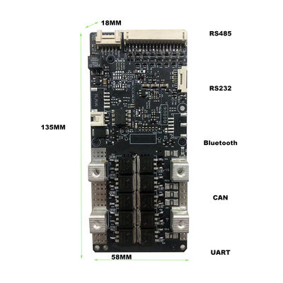 배터리 BMS는 3S-20S 건전지 팩 BMS RS485 RS232 72V 20S BMS 200A에 탑승합니다