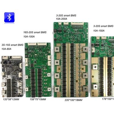 배터리 BMS는 3S-20S 건전지 팩 BMS RS485 RS232 72V 20S BMS 200A에 탑승합니다